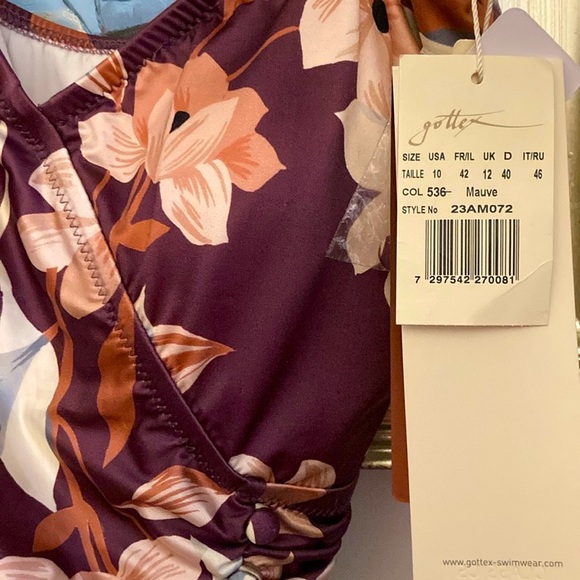 Gottex Amore Square Neck One-Piece Swimsuit in Mauve - Picture 5 of 6